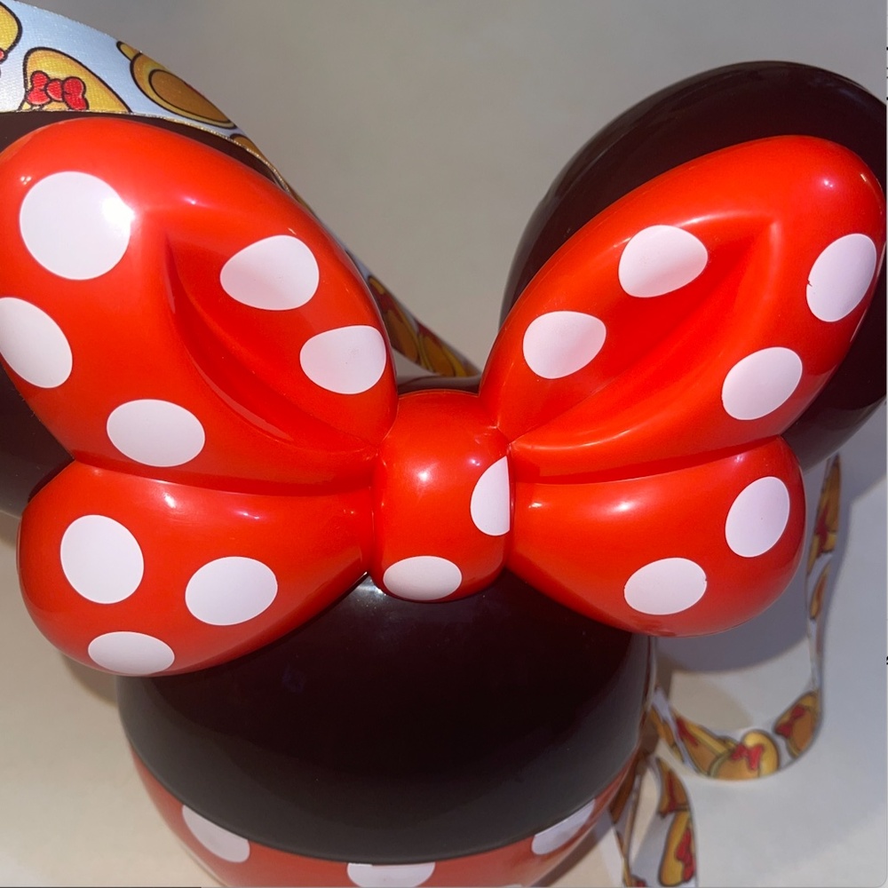 Disney Parks Minnie Mouse 90TH Anniversary Popcorn Bucket 2019 w/ Strap - Picture 8 of 15